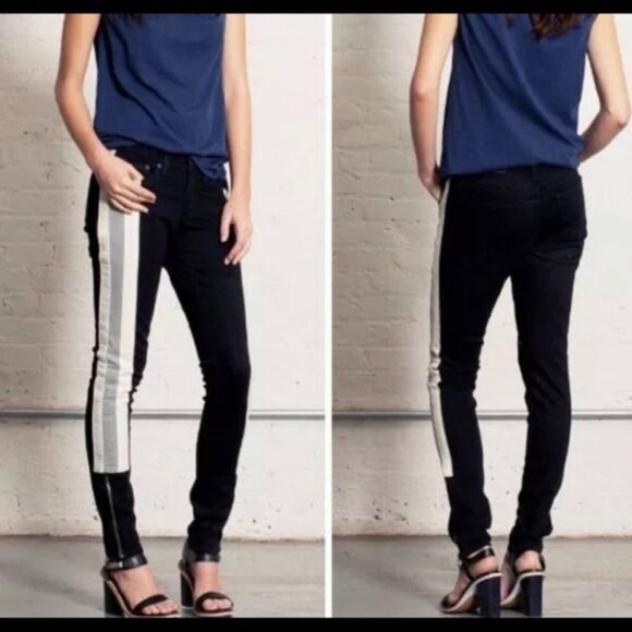 RARE Rag and Bone Relay Skinny Racer Jean in Coal - Picture 1 of 10